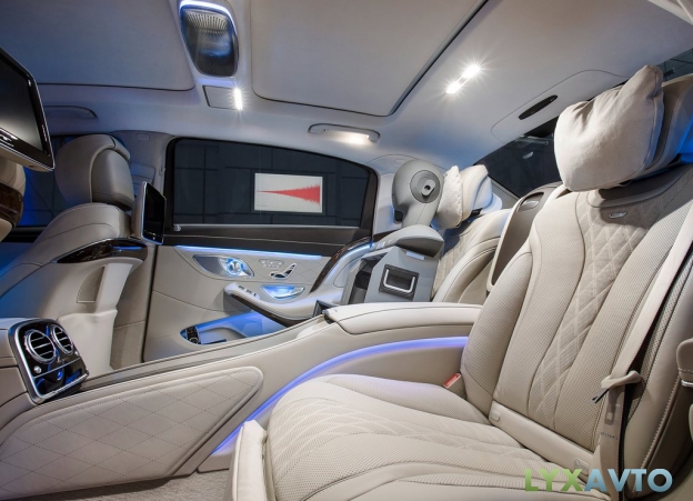 Фото салона Mercedes S Class Maybach 2015 2016 сзади